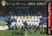 Leeds United Football Club Multi Autographed Team Picture 2002 – 2003