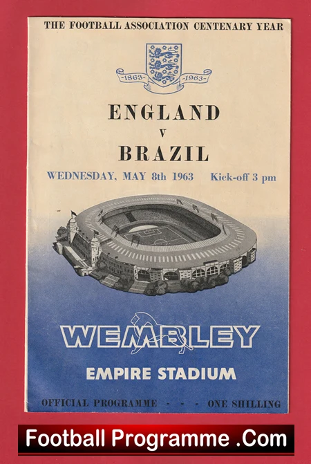 England v Brazil 1963 + Bobby Charlton - Image 2
