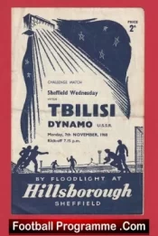 Sheffield Wednesday v Dynamo Tbilisi 1960 – Georgia Russia Football