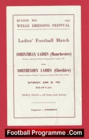 Corinthian Ladies v Northern Ladies 1952 – Womens Football Buxton 1950s