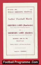 Corinthian Ladies v Northern Ladies 1952 – Womens Football Buxton 1950s