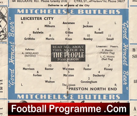 Leicester City v Preston 1954 - 1950s - Image 3