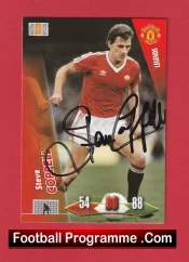 Manchester United Steve Coppell Autographed Signed Football Card Man Utd