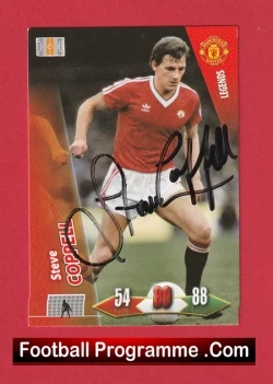  Manchester United Steve Coppell Autographed Signed Football Card Man Utd Football Programme .COM Football Programmes Memorabilia