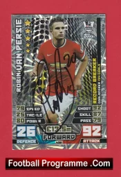 Manchester United Robin Van Persie Autographed Signed Football Card Man Utd