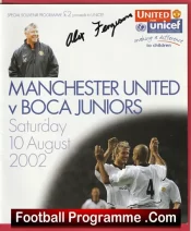 Manchester United v Boca Juniors 2002 – Signed Alex Ferguson Autograph