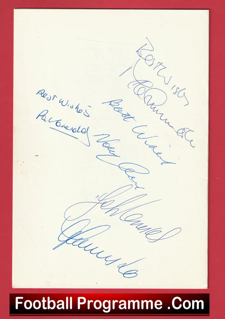 Manchester United Sportsmans Dinner Menu 1981 + Bobby Charlton - Tom Finney - Image 4