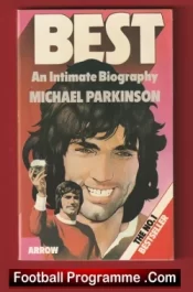 Manchester United George Best Book Michael Parkinson Signed Autographed