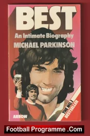 Manchester United George Best Book Michael Parkinson Signed Autographed