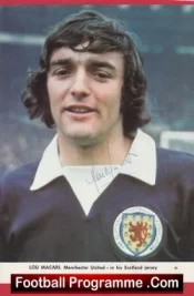 Manchester United Lou Macari Autographed Signed Picture Man Utd
