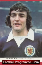 Manchester United Lou Macari Autographed Signed Picture Man Utd