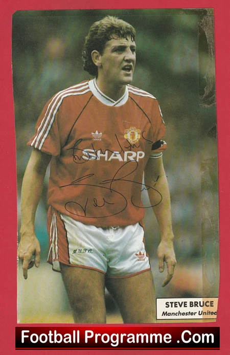Manchester United Steve Bruce Signed Picture Man Utd - Image 2