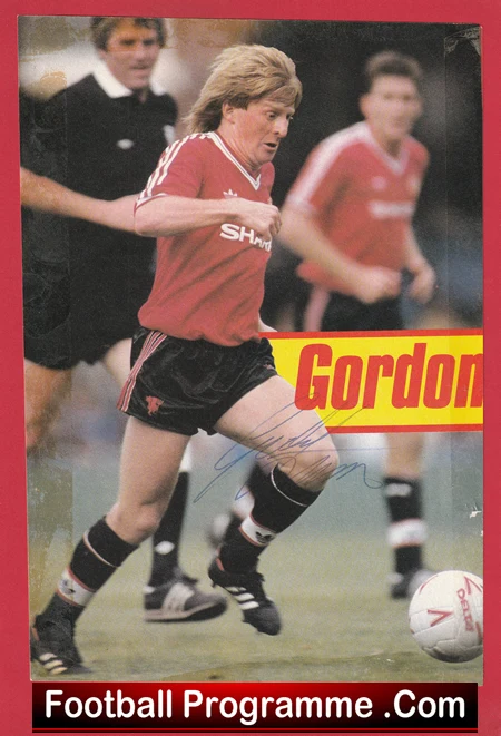 Manchester United Gordon Strachan Signed Picture Man Utd - Image 2