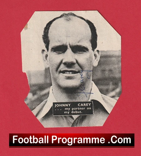 Manchester United Johnny Carey Autograph Signed Man Utd Captain 1940s - Image 2