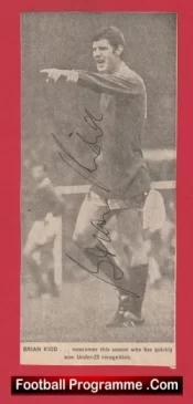 Manchester United Brian Kidd Autograph Signed Picture Man Utd