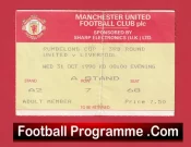 Manchester United v Liverpool 1990 – League Cup Football Ticket