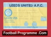 Leeds United v Manchester United 1994 – Match Ticket