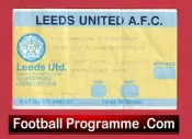 Leeds United v Manchester United 1994 – Match Ticket