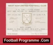 West Ham United v Manchester United 1986 – Football Match Ticket