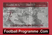 Manchester United v West Ham United 1986 – Football Ticket