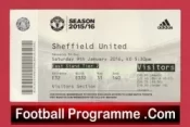 Manchester United v Sheffield United 2016 – Match Ticket