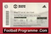 Manchester United v Sheffield United 2016 – Match Ticket