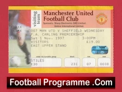  Manchester United v Wigan Athletic 2005 - Match Ticket Football Programme .COM Football Programmes Memorabilia