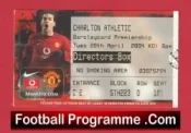 Manchester United v Charlton Athletic 2004 – Directors Box Football Ticket