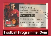 Manchester United v Charlton Athletic 2004 – Directors Box Football Ticket