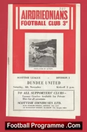 Airdrieonians Airdrie v Dundee United 1961