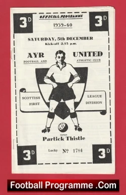  Dunfermline Athletic v Partick Thistle 1969 - Scottish League Football Programme .COM Football Programmes Memorabilia