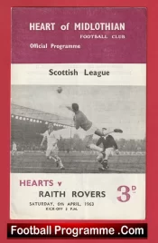 Heart Of Midlothian v Raith Rovers 1963 – Hearts Scotland