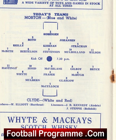 Greenock Morton v Clyde 1962 - Scotland - Image 3