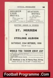 St Mirren v Stirling Albion 1966 – 1960s Scotland