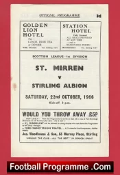 St Mirren v Stirling Albion 1966 – 1960s Scotland
