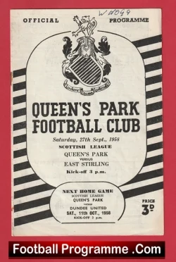  Queen Of The South v East Stirling 1966 - Scotland Football Programme .COM Football Programmes Memorabilia