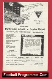 Dunfermline Athletic v Dundee United 1963 – Scottish Football Programmes
