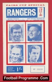 Glasgow Rangers v Bayern Munich 1970 – Fairs Cup Match 1970s