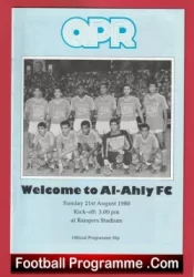 Queens Park Rangers v Al Ahly 1988 – Egypt Football Team