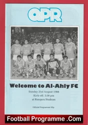 Queens Park Rangers v Al Ahly 1988 – Egypt Football Team