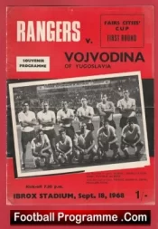 Glasgow Rangers v Vojvodina 1968 – Yugoslavia
