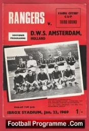 Glasgow Rangers v DWS Amsterdam 1969 – Fairs Cup Holland Dutch