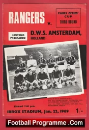 Glasgow Rangers v DWS Amsterdam 1969 – Fairs Cup Holland Dutch