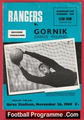 Glasgow Rangers v Gornik Zabrze 1969 – Fairs Cup Poland Polish