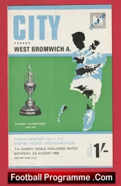 Manchester City v WBA 1968 – Charity Shield Man City WBA 68