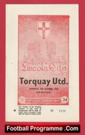 Lincoln City v Torquay United 1963 – 1960s Programmes