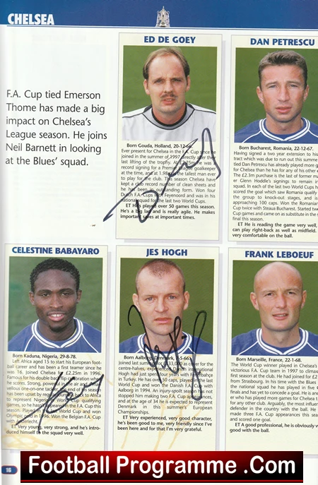 Aston Villa v Chelsea 2000 - FA Cup Final at Wembley Mulit Signed - Image 3