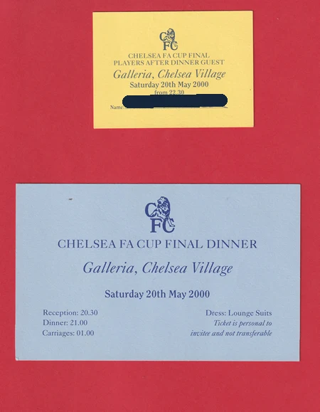 Aston Villa v Chelsea 2000 - FA Cup Final at Wembley Mulit Signed - Image 5