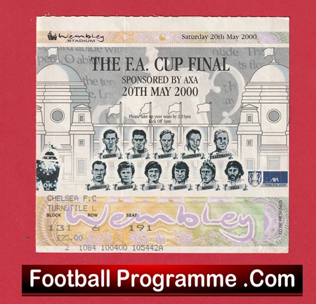 Aston Villa v Chelsea 2000 - FA Cup Final at Wembley Mulit Signed - Image 7