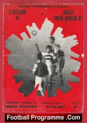 Scotland v South Africa 1960s at Glasgow Rangers